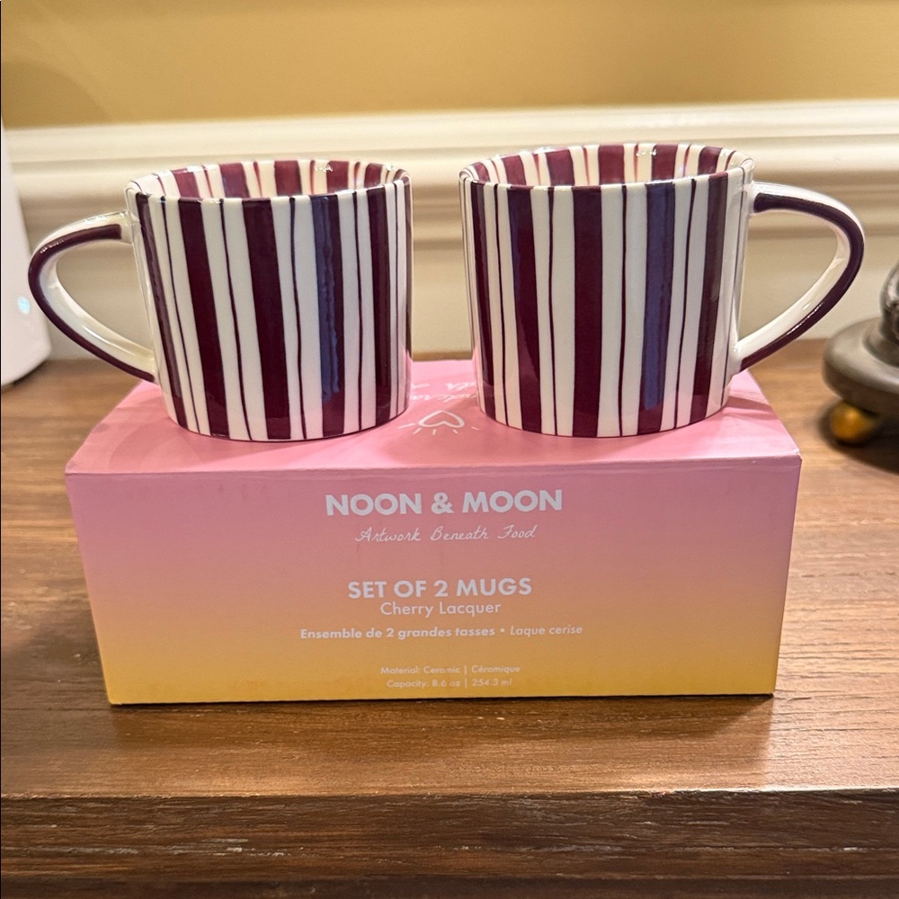 NOON & MOON Cherry Lacquer Mugs